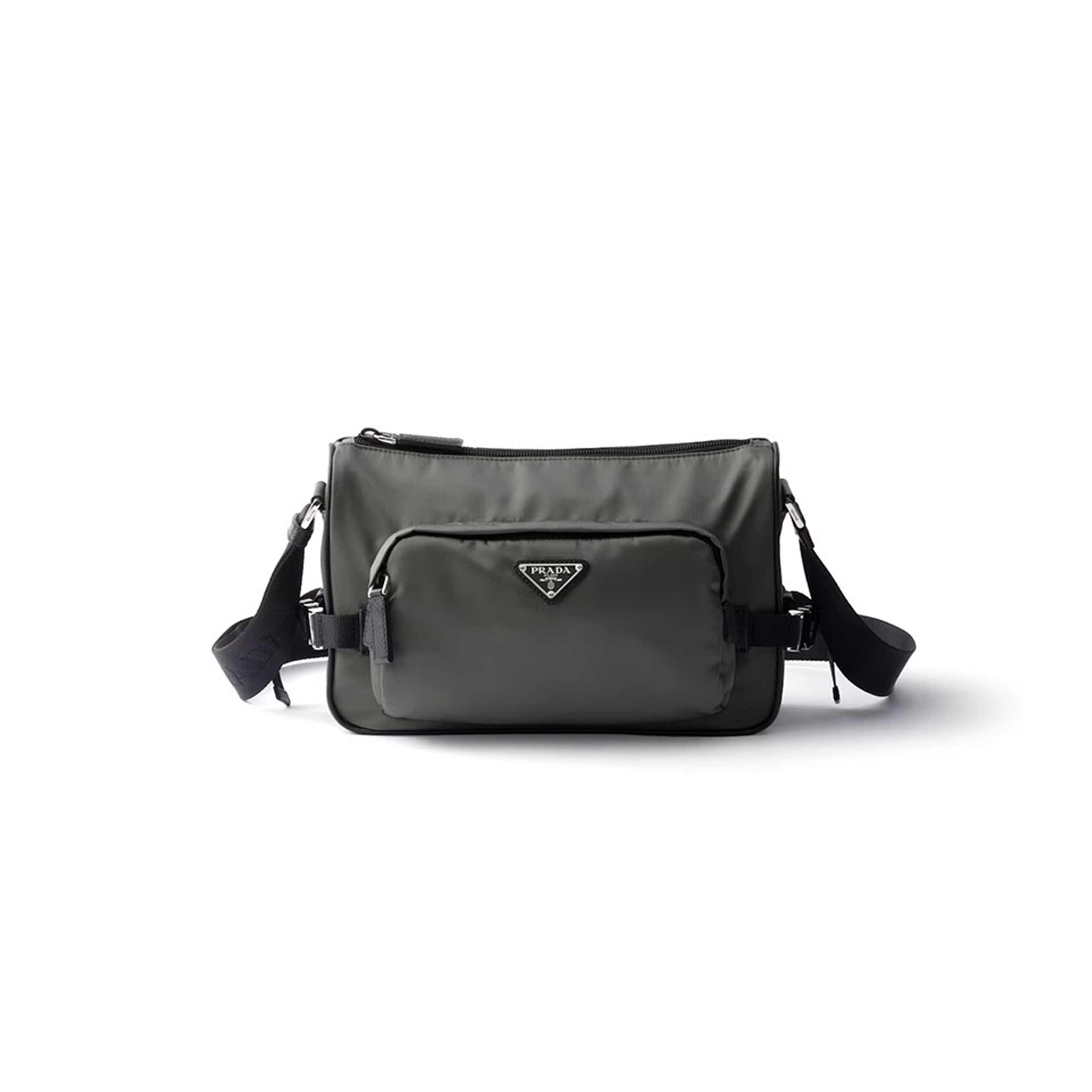 Pra*a medium re-nylon and saffiano leather shoulder bag 2vh192 (28*17.5*10cm)